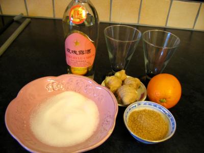 Ingrédients pour la recette : Cocktail au gingembre au parfum de Chine
