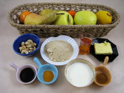 Ingrédients pour la recette : Pommes et poires caramélisées