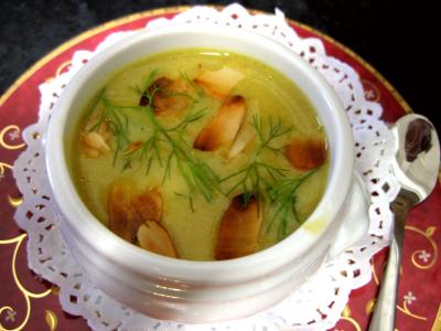 Recette Amuse-bouche de crème de cèpes et fenouil