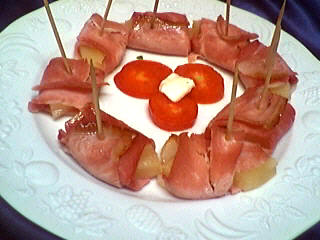 Recette Ananas au jambon