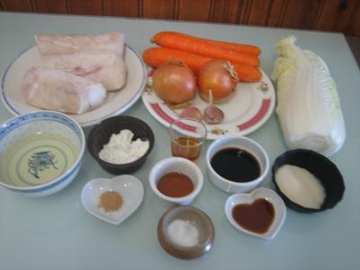Ingrédients pour la recette : Lotte à l'aigre douce façon chinoise