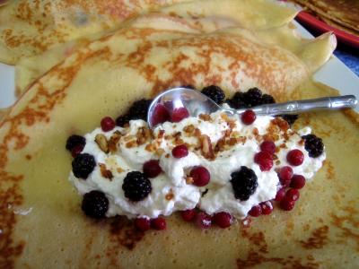 Crêpes au fromage blanc et aux mûres - 13.3