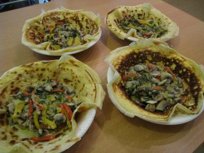 Crêpes aux épinards, aux champignons et son saumon fumé - 10.4
