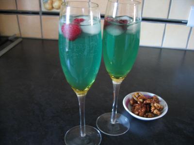 Image : Verres de cocktail valentin au champagne