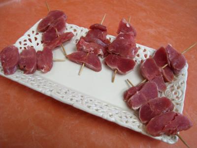 Brochettes de porc aux endives et sa sauce aux noix de cajou - 11.2