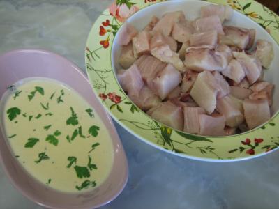 Recette Fondue à l'espadon et sa sauce au citron et au marsala