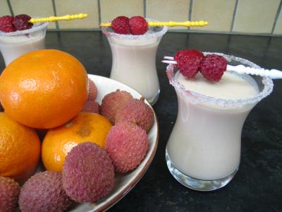 Recette Cocktail de crème de framboises et litchis