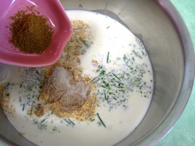 Colin et espadon avec sauce aux fines herbes - 6.4