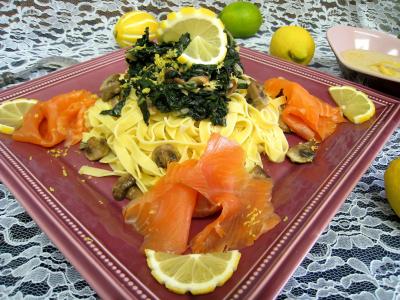 Image : Tagliatelles - Tagliatelles au citron et à la truite fumée