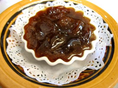 mirabelle : Ramequin de confiture de mirabelles au Martini