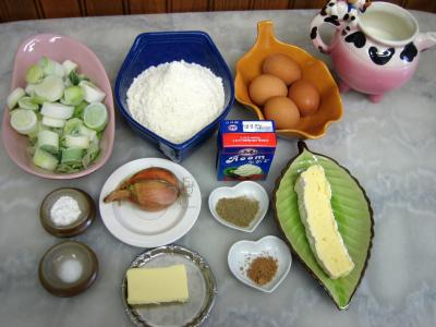 Ingrédients pour la recette : Galette aux poireaux