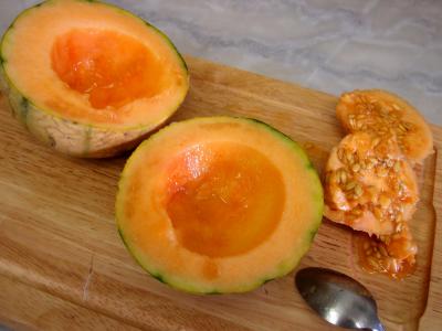 Gâteau au chocolat et son coulis de melon et pêches - 12.1