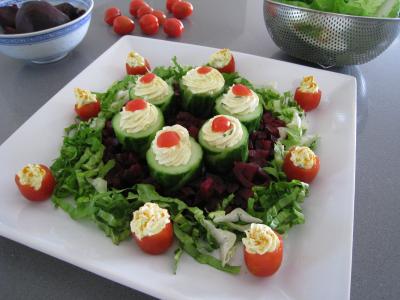 farcis : Plat de concombre farci au nid de Pâques