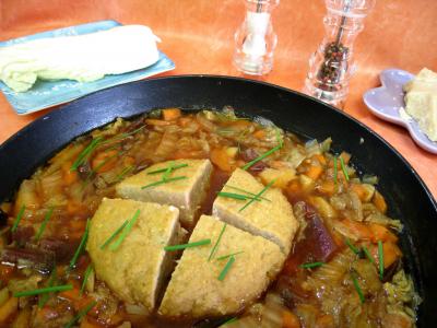 Recette Potage chou chinois et sa boulette de porc