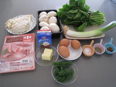 Ingrédients pour la recette : Gratin de Pâques aux oeufs