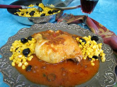 Cuisine mexicaine : Assiette de poulet aux olives