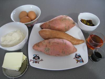 Ingrédients pour la recette : Gâteau de patates douces à la réunionnaise