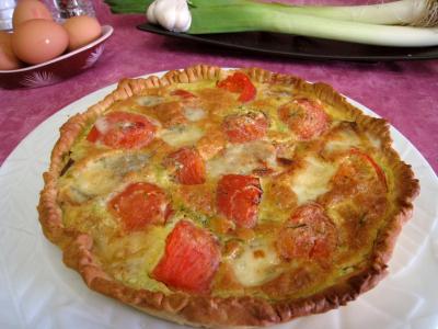 aneth : Quiche aux tomates et au gorgonzola
