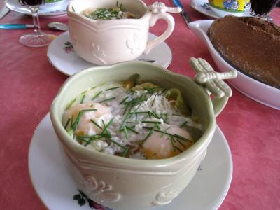 Image : recette Sauté de légumes et ses oeufs au bain-marie