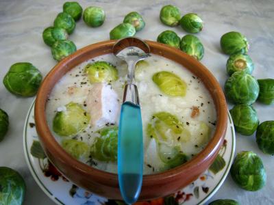 Recette Soupe de choux de Bruxelles et espadon