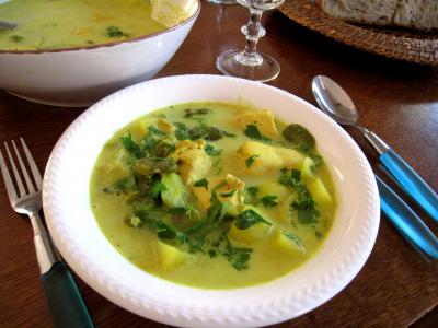 Recette Soupe de filets de poulet aux fèves