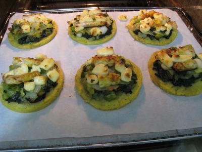 Polenta aux ognasses, aux épinards et aux asperges - 14.2