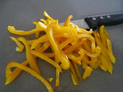 Sauté d'asperges aux oignons et poivron - 3.2