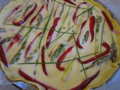 Tarte aux asperges poivron et jambon - 9.3