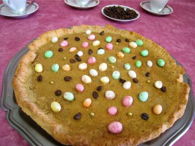 Recette Tarte pascale au café et son coulis de poires