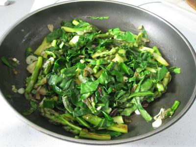 Omelette d'asperges au chou et aux ognasses - 6.3