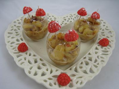 Recette Verrines de poires aux noix de cajou et aux amandes