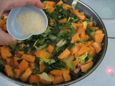 Sauté de chou pointu aux patates douces - 6.4
