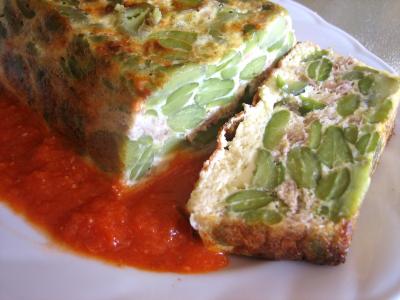 Recette Clafoutis aux fèves et au thon