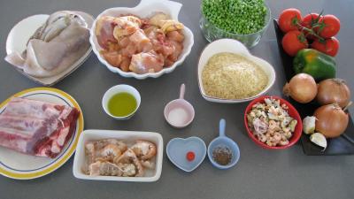 Ingrédients pour la recette : Paella à la Valenciana