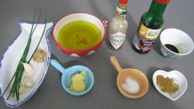Ingrédients pour la recette : Vinaigrette au gingembre