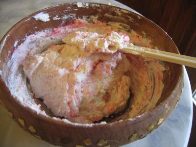 Mousse aux graines de tournesol et son coulis de fraises - 9.3