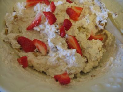 Mousse aux graines de tournesol et son coulis de fraises - 12.2