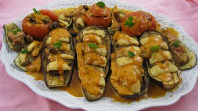 Image : recette Aubergines et ses légumes farcis