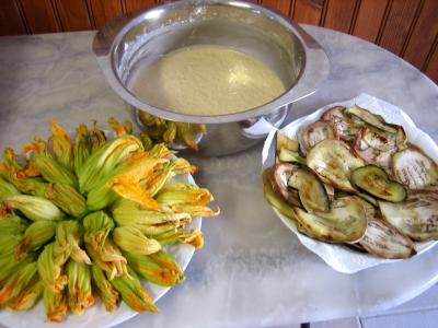 Beignets de fleurs de courgettes et aubergines - 10.1