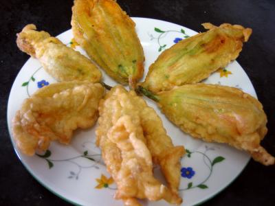 Beignets de fleurs de courgettes