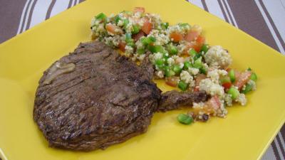 Cuisson au grill : Assiette d'une bavette marinée minceur