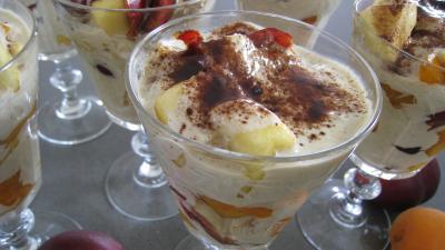 Abricot : Verrines de blanquette aux pommes et aux fruits
