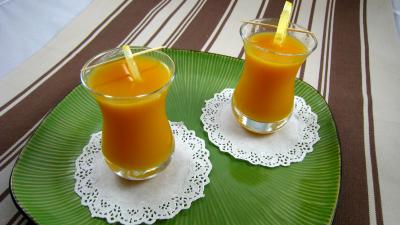 Cuisine diététique : Verres de boisson à l'orange