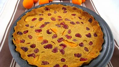 Recette Clafoutis aux framboises et aux abricots