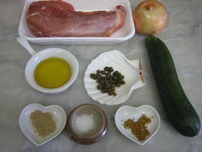 Ingrédients pour la recette : Brochettes de porc aux restes de polenta