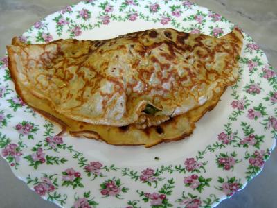beurre allégé salé : Crêpes aux brocolis et aux noix
