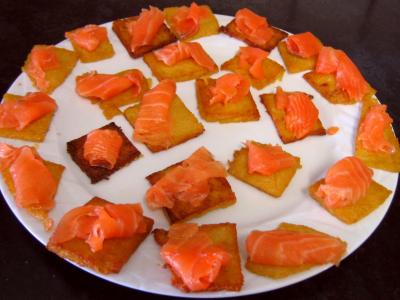Canapés de polenta au saumon fumé - 10.2