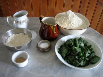Ingrédients pour la recette : Pain aux épinards