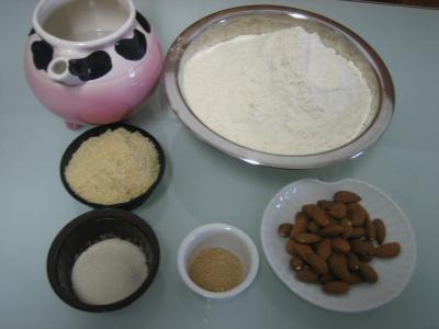 Ingrédients pour la recette : Pain aux amandes