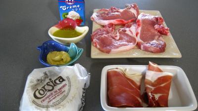 Ingrédients pour la recette : Côtes de porc gratinées au parfum de Corse !